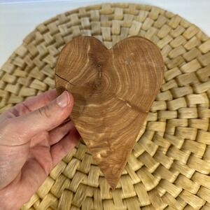 Rustic Wooden Heart Decor - Unique Wood Slice Heart, Home Decoration Cake Topper